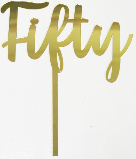 Acrylic Fifty Topper | Gold