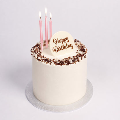 Tall Pearl Pink Candles 12cm | 12pc