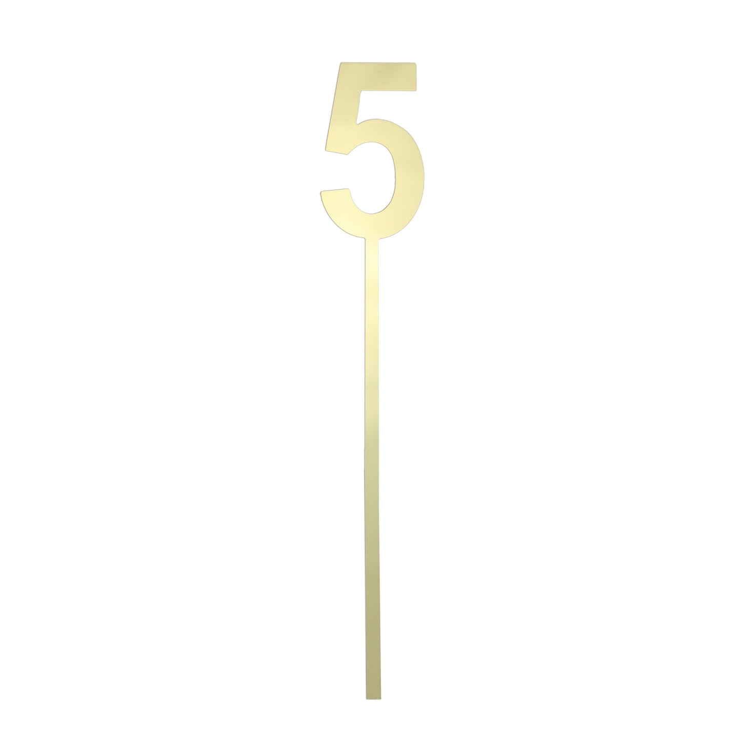 Small Number 5 Topper | Gold