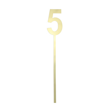 Small Number 5 Topper | Gold