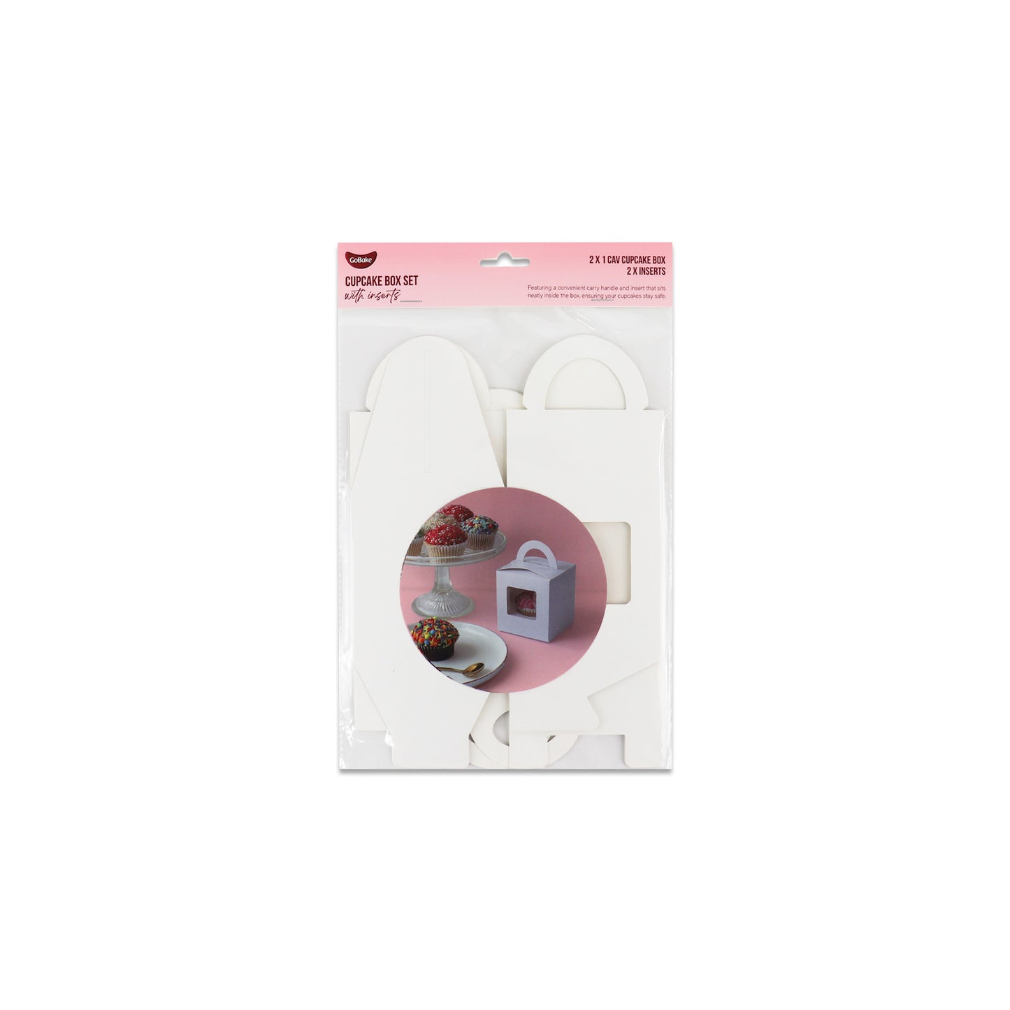 White Cupcake Box Sets | 1 Cavity | 2Pk