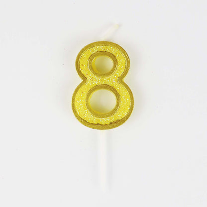 Mini Modern Number 8 Candle