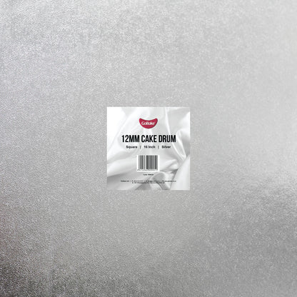 Square Cake Drum 12mm | Silver |16 Inch
