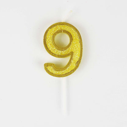 Mini Modern Number 9 Candle