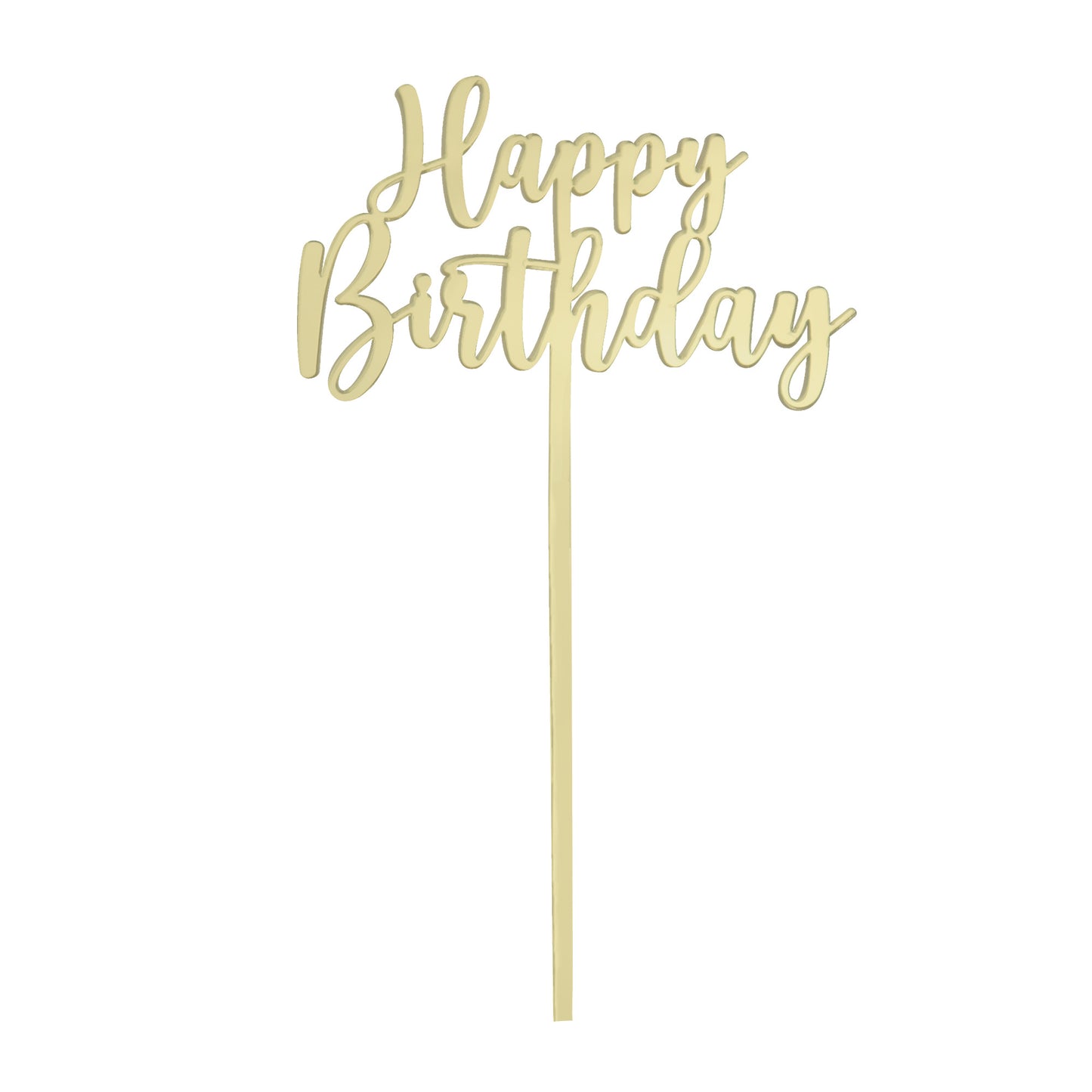 Small Classic Happy Birthday Topper | Gold