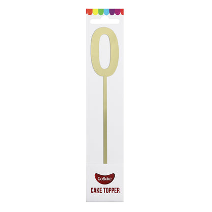 Small Number 0 Topper | Gold