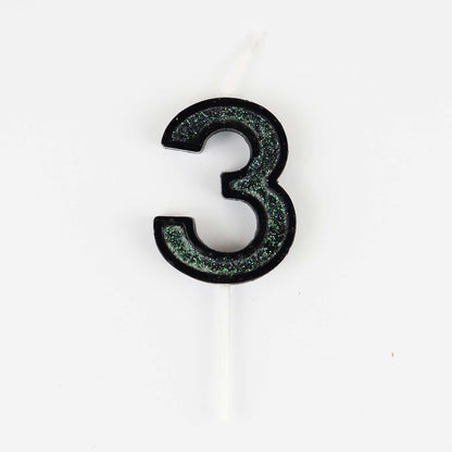Mini Modern Number 3 Candle