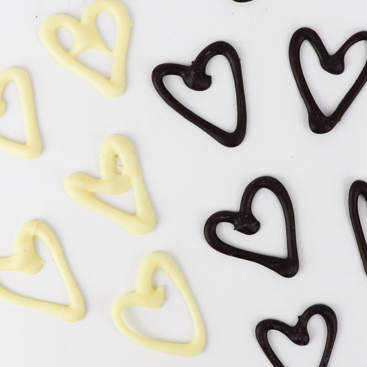 53% Dark Chocolate & 28% White Chocolate Heart Mix | 50G