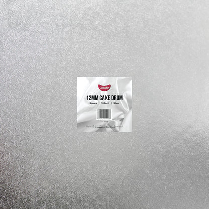 Square Cake Drum 12mm | Silver | 18 Inch