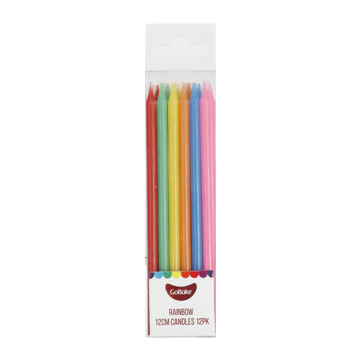 Tall Rainbow Candles 12cm | 12pc