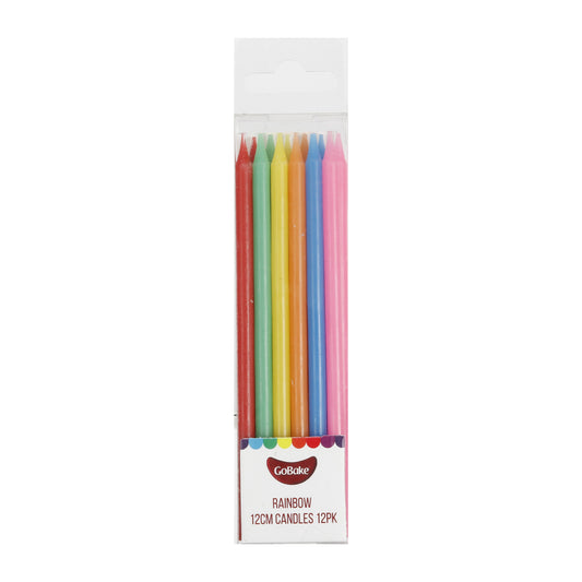 Tall Rainbow Candles 12cm | 12pc