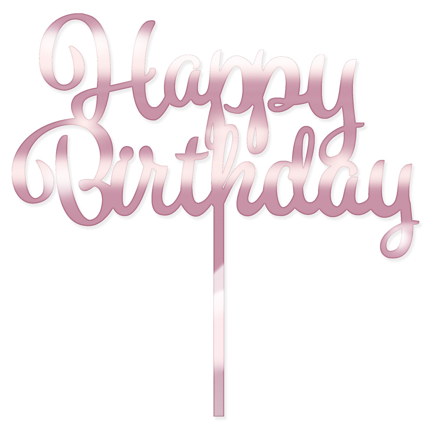Acrylic Happy Birthday Topper | Rose Gold