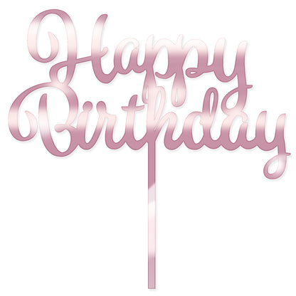 Acrylic Happy Birthday Topper | Rose Gold