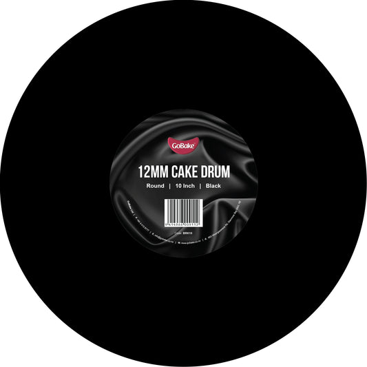 Round Cake Drum 12mm | Black | 10 Inch