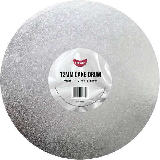 Round Cake Drum 12mm | Silver | 10 Inch