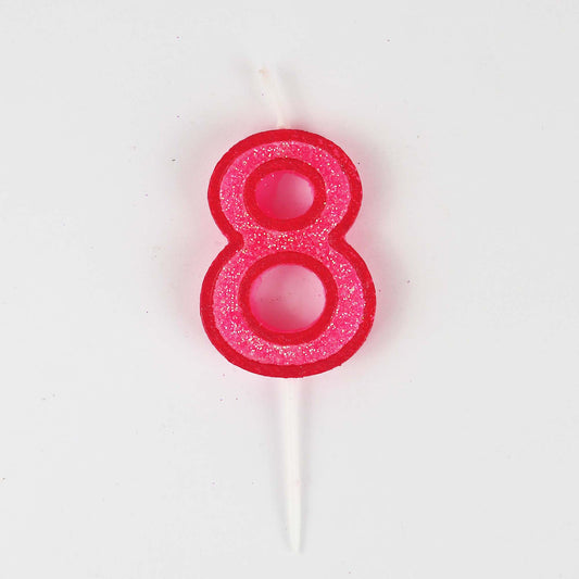 Mini Modern Number 8 Candle