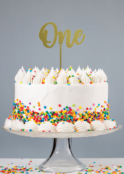 Acrylic Number One Topper | Gold