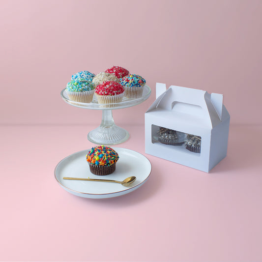 White Cupcake Box Sets | 2 Cavity | 2Pk