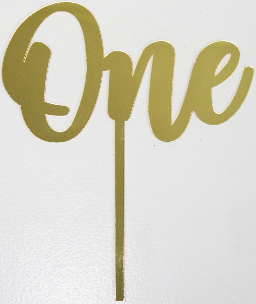 Acrylic Number One Topper | Gold