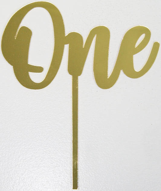 Acrylic Number One Topper | Gold