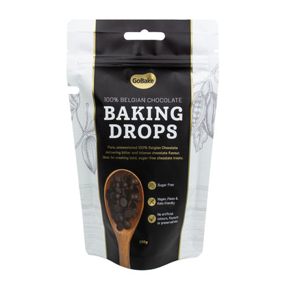 100% Belgium Chocolate Baking Drops | 150G