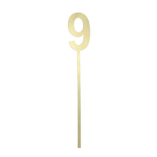 Small Number 9 Topper | Gold