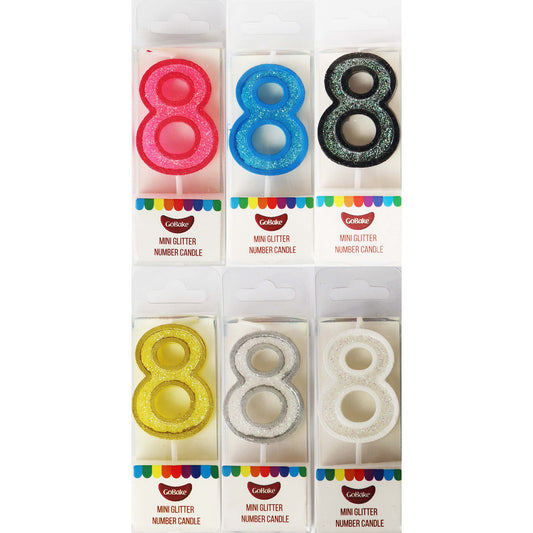 Mini Modern Number 8 Candle