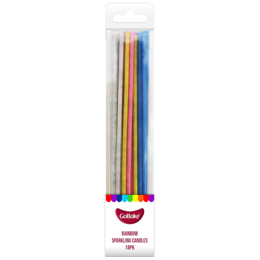 Rainbow Sparkling Candles | 18cm