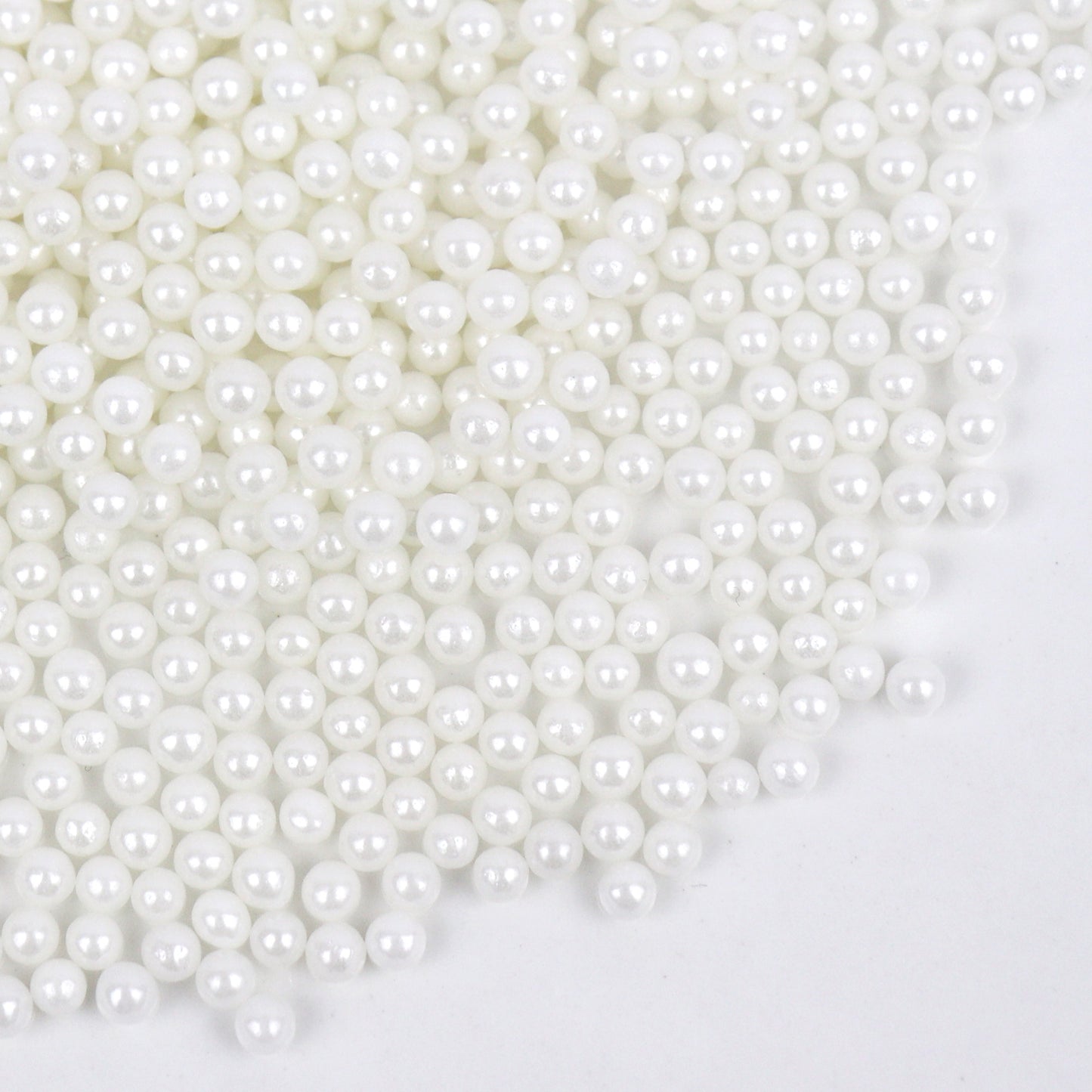 4mm Pearl White Sugar Pearls | 80G