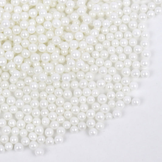 4mm Pearl White Sugar Pearls | 80G