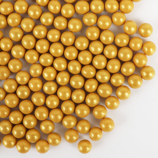 7mm Pearl Gold Sugar Pearls | 80G