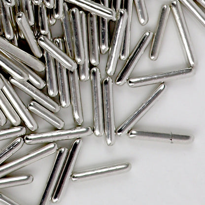Shiny Silver Cachous Rods | 85G