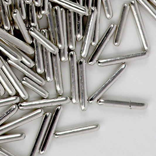 Shiny Silver Cachous Rods | 85G