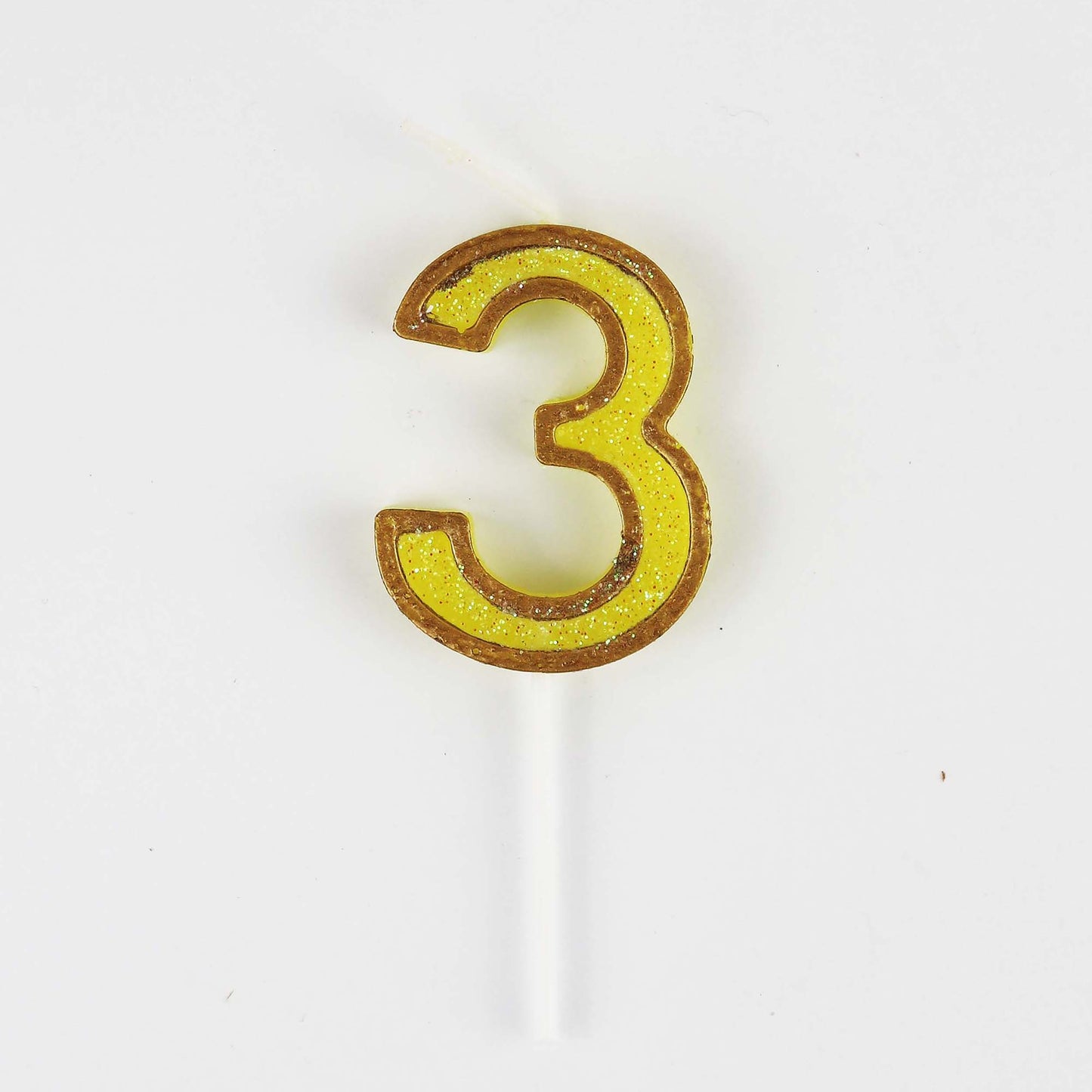 Mini Modern Number 3 Candle