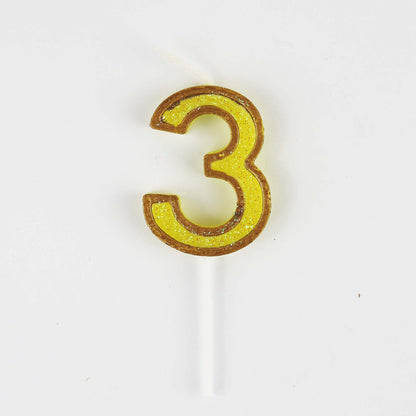 Mini Modern Number 3 Candle