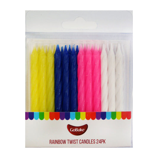 Rainbow Twist Candles | 24pc