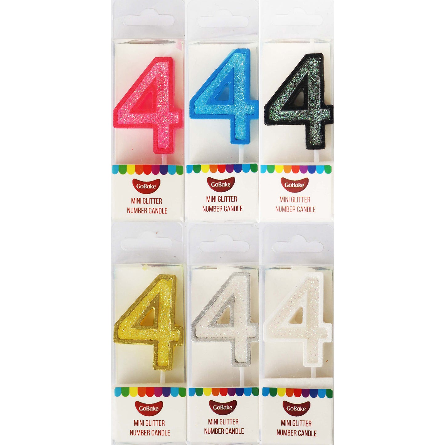 Mini Modern Number 4 Candle