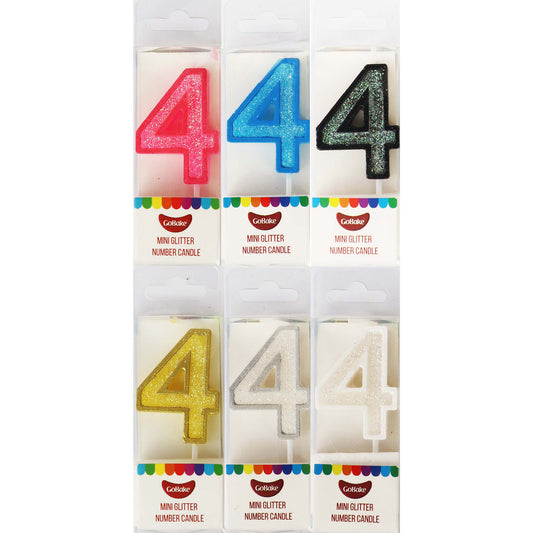 Mini Modern Number 4 Candle