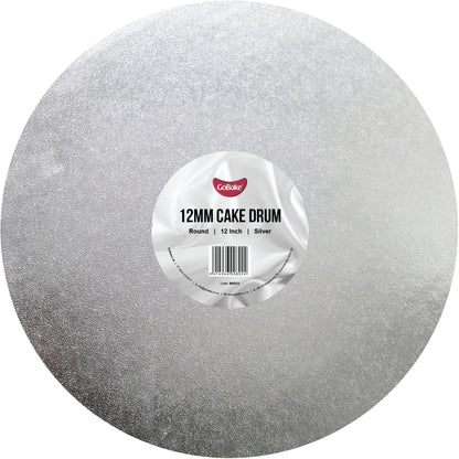 Round Cake Drum 12mm | Silver | 12 Inch