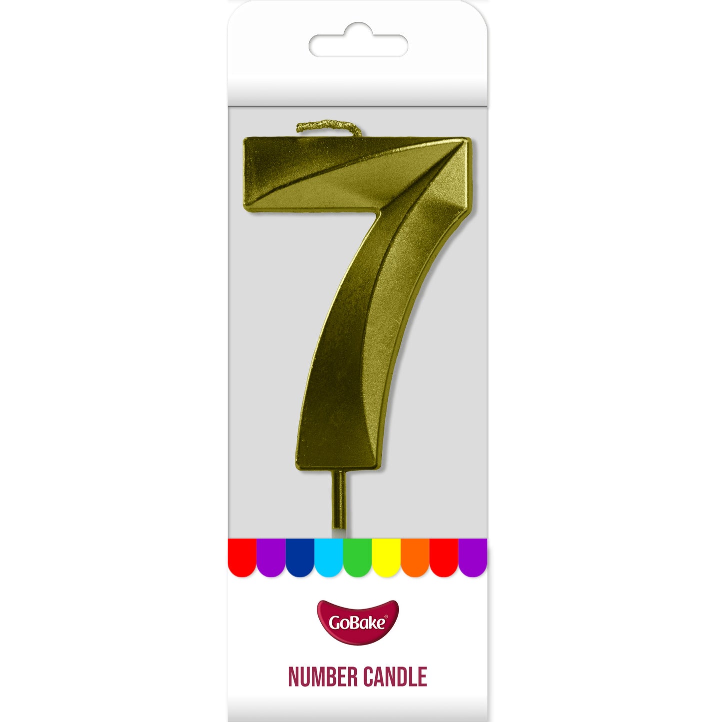 Number 7 Metallic Candle