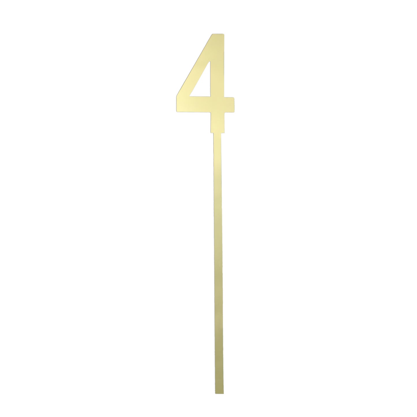 Small Number 4 Topper | Gold