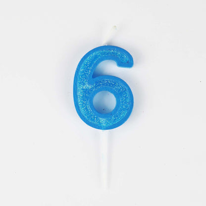 Mini Modern Number 6 Candle