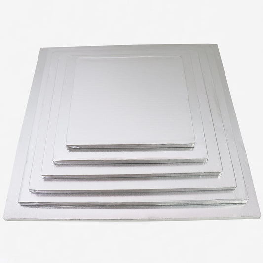 12mm Cake Drum Silver Square Wrapped 10 Inch