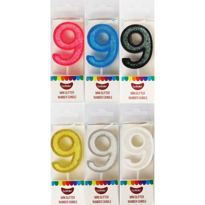 Mini Modern Number 9 Candle