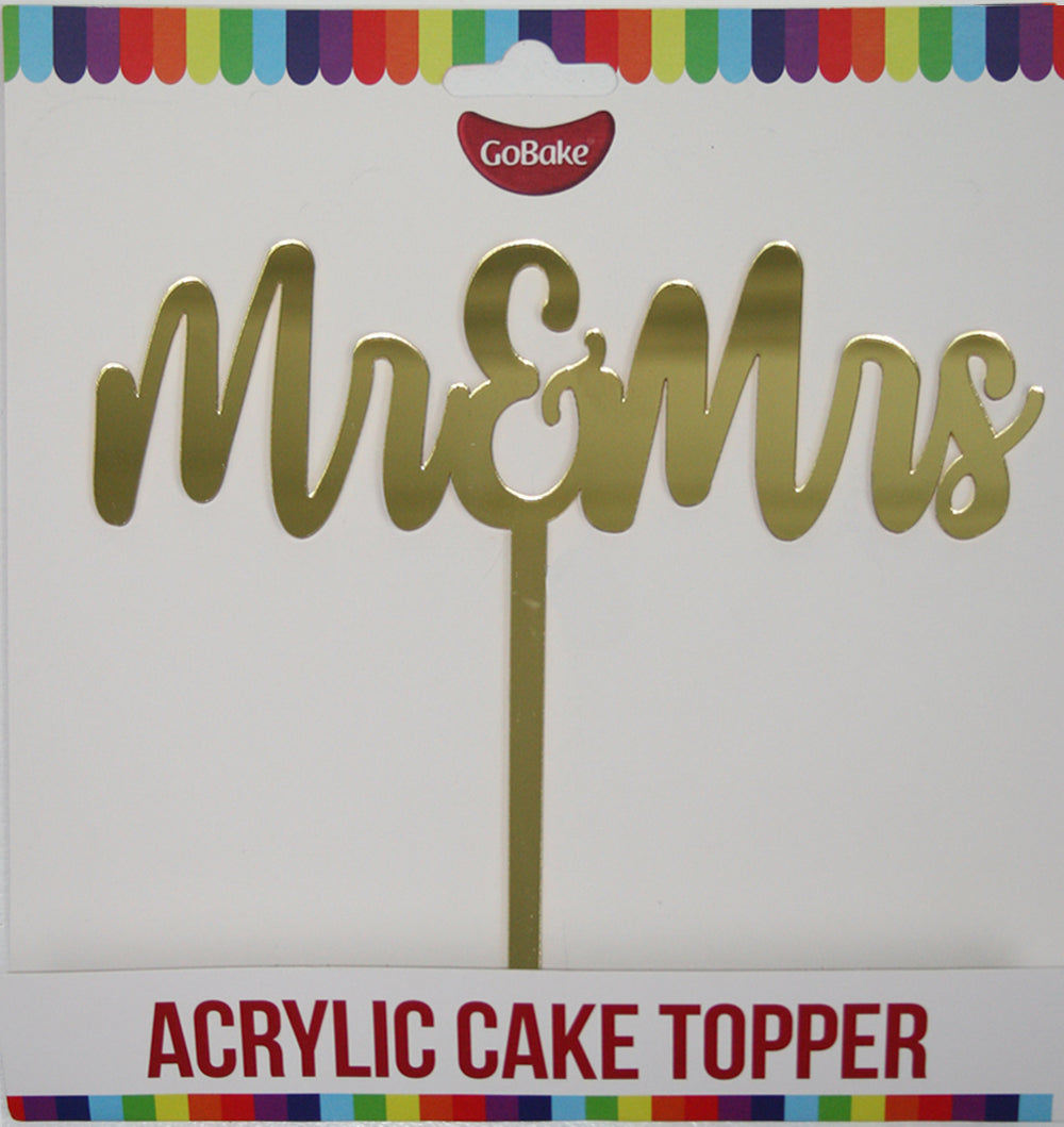 Acrylic Mr & Mrs Topper | Gold