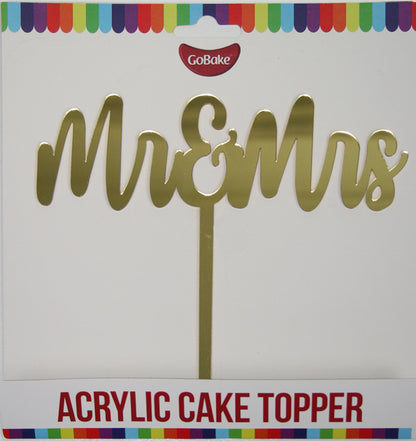 Acrylic Mr & Mrs Topper | Gold