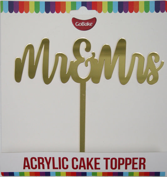 Acrylic Mr & Mrs Topper | Gold