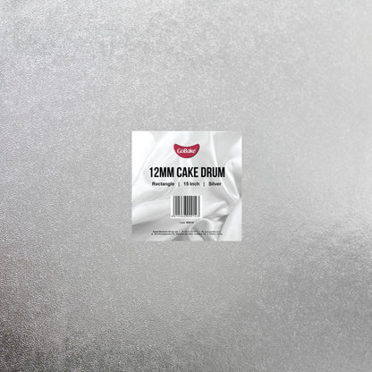 12mm Cake Drum Silver Square Wrapped 15 Inch