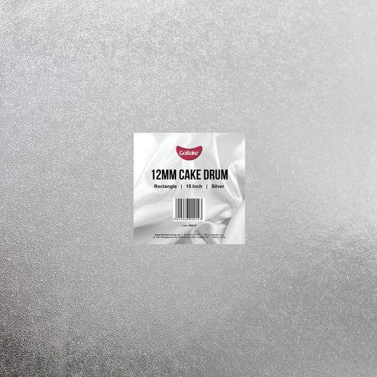 12mm Cake Drum Silver Square Wrapped 15 Inch