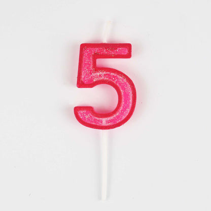 Mini Modern Number 5 Candle